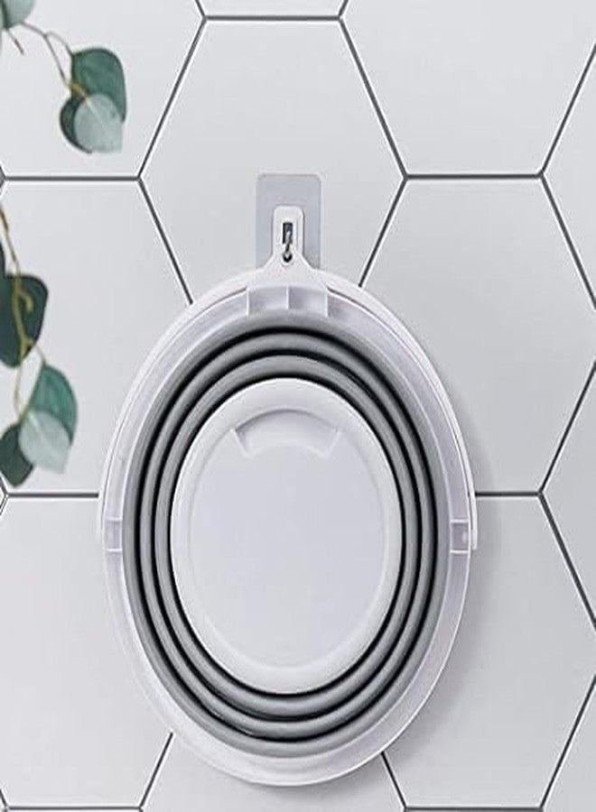 JAMBUVANTI دلو سيليكون جامبوفانتي سعة 10 لتر، دلو ماء كبير محمول موفر للمساحة مع مقبض حمل، مناسب للتخييم والصيد والسفر والاستخدام المنزلي، متعدد الألوان - Image 4